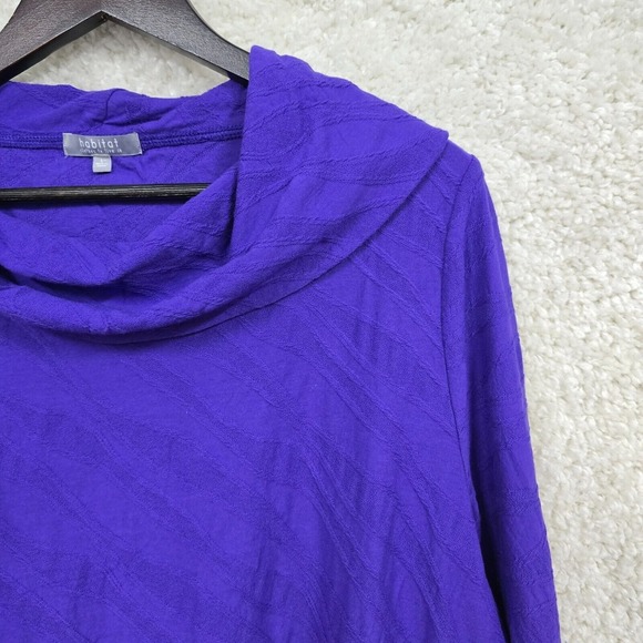 Habitat Clothes To Live In Top Womens Large Purple Long Sleeve Cowl Neck Modest - Picture 3 of 12
